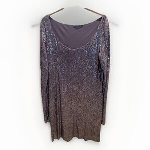 Velvet By Graham &‎ Spencer Womens Sequin Shift Rayon Cocktail Dress Sz XL NWT